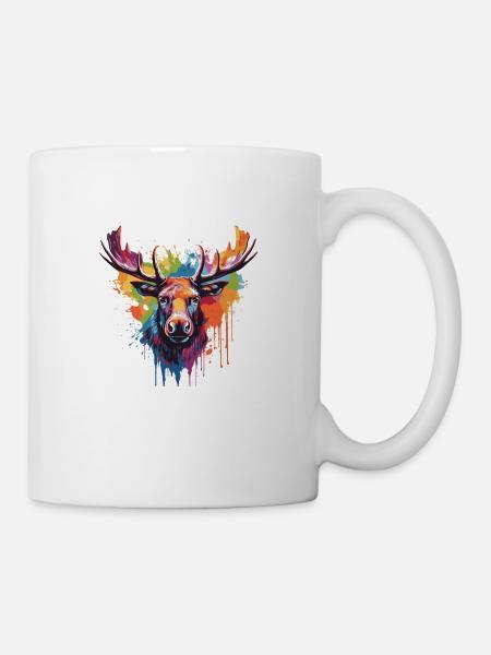 Elch - Tasse - Weiß