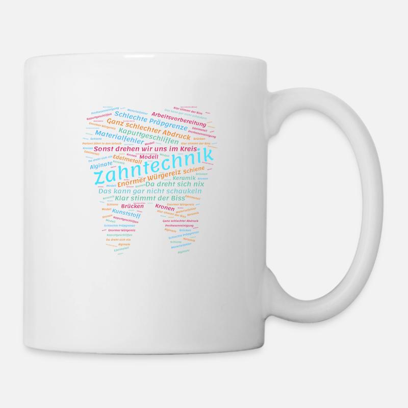 Dental Technology Bullshit Wordcloud colorful - Mug - white