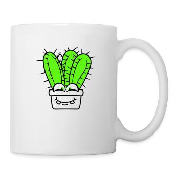 Cactus Cactus Visage Épineux Drôle Heureux - Mug blanc - blanc - Droite