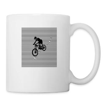 Mountainbike Sport Fahrrad - Tasse - Weiß - Rechts