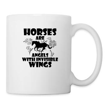 Pferde Sport Dressur Springreiten - Tasse - Weiß - Rechts