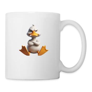 Ente grimmig 1 - Tasse - Weiß - Rechts