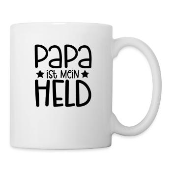 PAPA ist mein HELD - Tasse - Weiß - Rechts