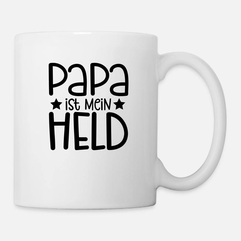 PAPA ist mein HELD - Tasse - Weiß
