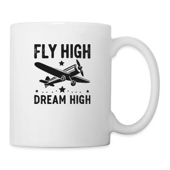 Voler haut, rêver haut - Mug blanc - blanc - Droite