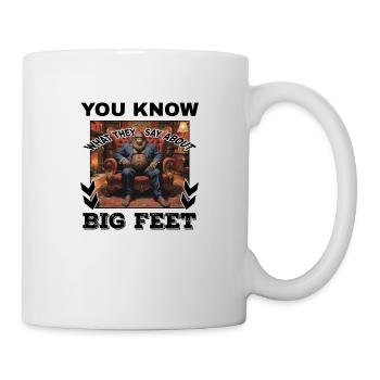 Bigfoot Feet Witz - Lustiges Sasquatch Meme - Tasse - Weiß - Rechts