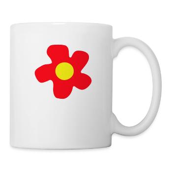 rouge belle fleur printemps été nature fleur - Mug blanc - blanc - Droite