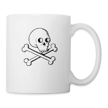 Skull and bones - Mug - white - Right