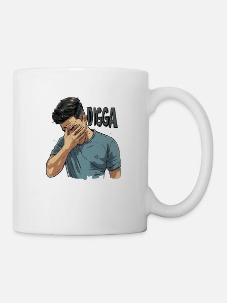 Facepalm Digga - Tasse - Weiß