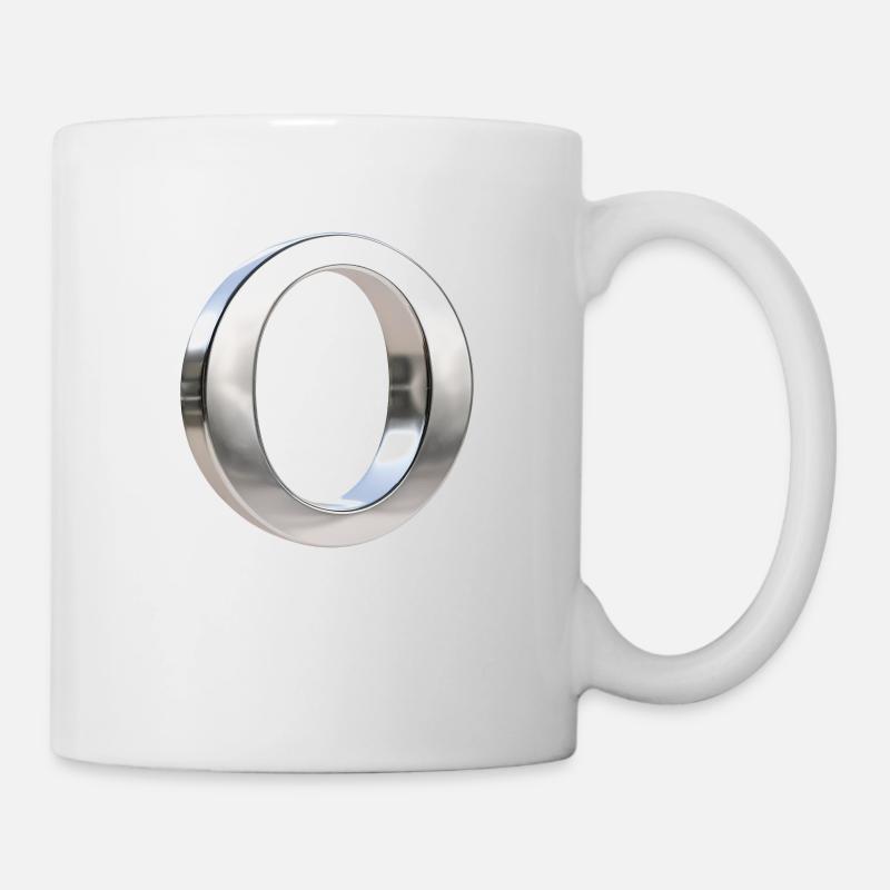 Chrome ,, O " Métallisé - Mug blanc - blanc
