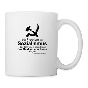 Zitat Sozialismus Thatcher - Tasse - Weiß - Rechts