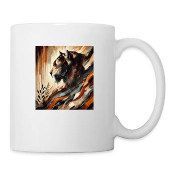 Abstract Tiger - Mug - white - Right