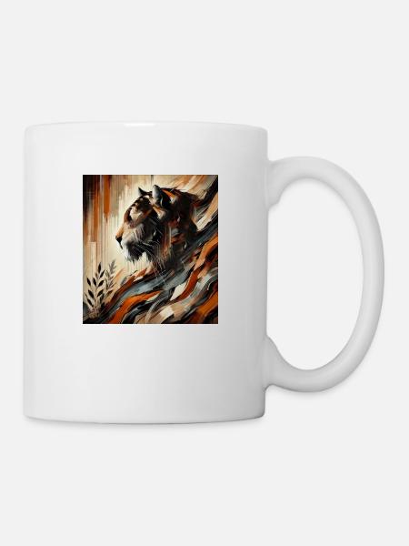 Abstract Tiger - Mug - white