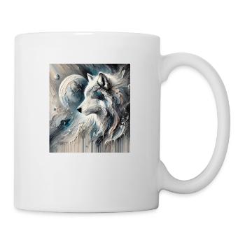 Abstract Wolf - Mug - white - Right
