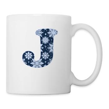 Letter J Snowflakes - Mug - white - Right