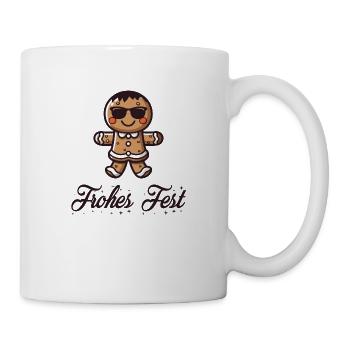Lunettes de soleil homme en pain d’épice Joyeux Noël - Mug blanc - blanc - Droite