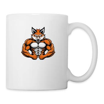 Fuchs Comic Fitness - Tasse - Weiß - Rechts