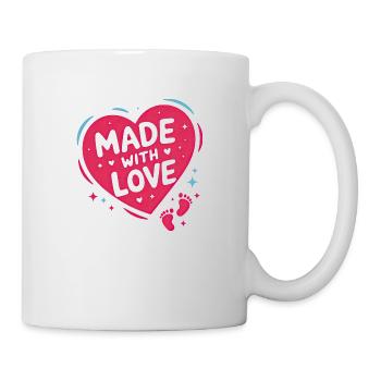 Schwangerschaft Geburt - Made With Love - Tasse - Weiß - Rechts