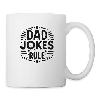 Les blagues de papa règnent - Mug blanc - blanc - Droite
