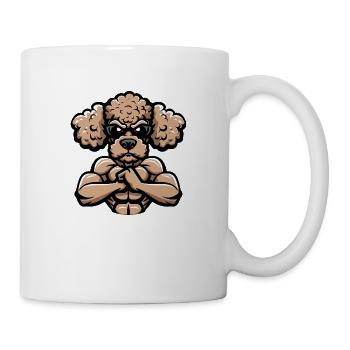 Pudel Dog Hund - Tasse - Weiß - Rechts