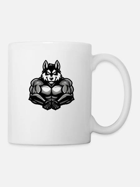 Dog Husky Comic - Tasse - Weiß