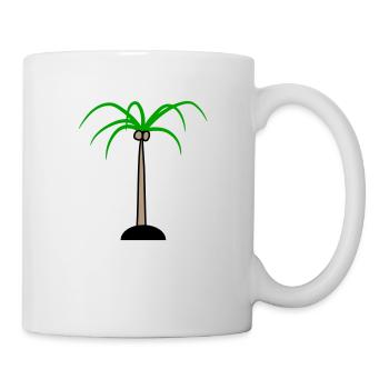 Palm Tree Island Tree Plage Vacances Noix de Mer Cool - Mug blanc - blanc - Droite