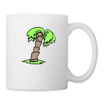 Palm Tree Island Tree Plage Vacances Noix de Mer Cool - Mug blanc - blanc - Droite