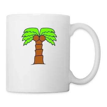 Palm Tree Island Tree Beach Holiday Coconut Sea Cool - Mug - white - Right