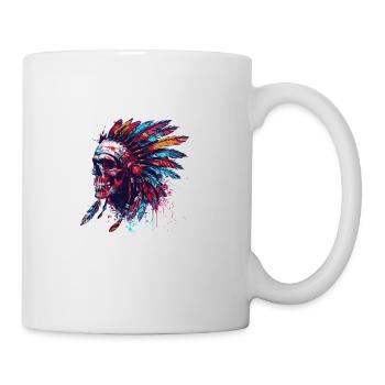 Indian Chief Skull - Mug - white - Right