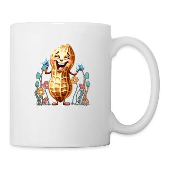 Erdnuss Blumen Natur Naturliebhaber - Tasse - Weiß - Rechts