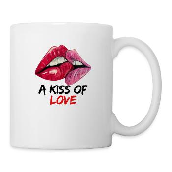A Kiss of Love - Tasse - Weiß - Rechts