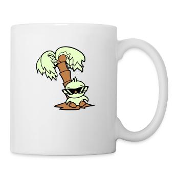 Ente Klein Süß Vogel Sonnenbrille Lustig Palme - Tasse - Weiß - Rechts