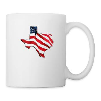 Drapeau des États-Unis dans la carte de l’État du Texas - Mug blanc - blanc - Droite