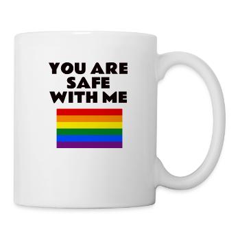 LGBTQ SAFE SPACE Du bist sicher bei mir - Tasse - Weiß - Rechts