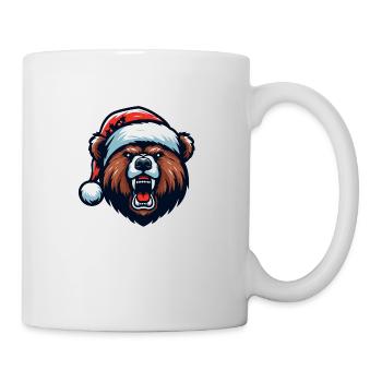 Ours Grizzly de noël - Mug blanc - blanc - Droite