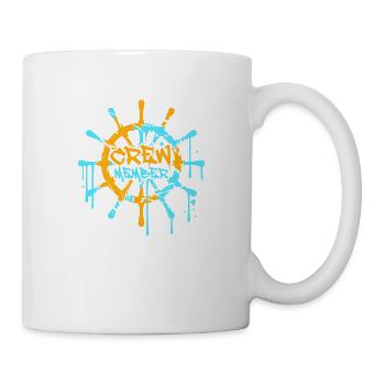 Crew Member Schiffssteuerrad Steuerrad Graffiti - Tasse - Weiß - Rechts