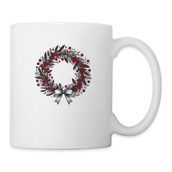 Christmas Wreath Vintage - Mug - white - Right
