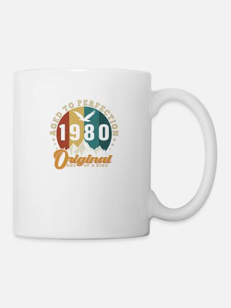 Les légendes sont nées en 1980 Vintage - Mug blanc - blanc