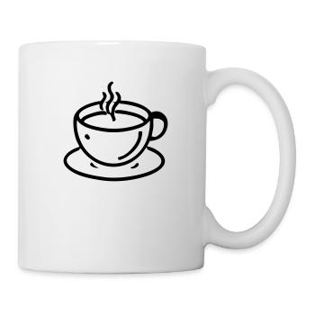 tasse à café café thé - Mug blanc - blanc - Droite