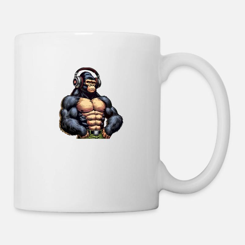 Gorilla Musik - Tasse - Weiß