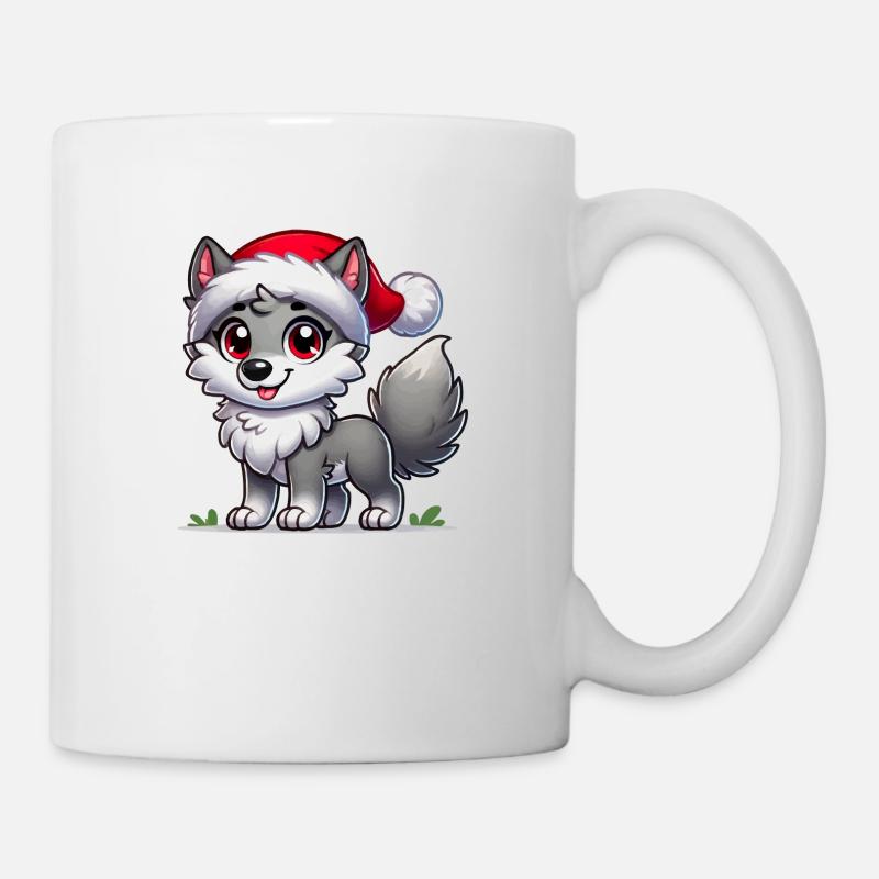 Wolf Merry Christmas - Tasse - Weiß
