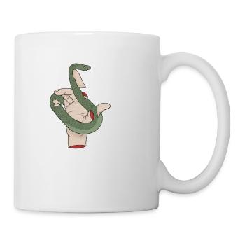 Snake in hand - Mug - white - Right
