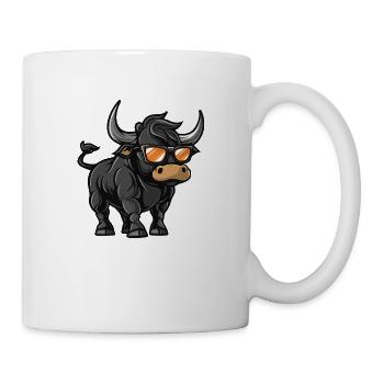 Stier Comic Cool - Tasse - Weiß - Rechts