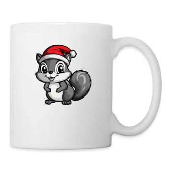 Eichhörnchen Weihnachten - Tasse - Weiß - Rechts