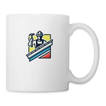 Dachdecker Symbol - Tasse - Weiß - Rechts