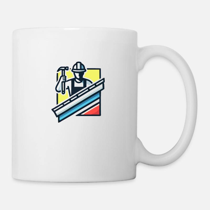 Dachdecker Symbol - Tasse - Weiß