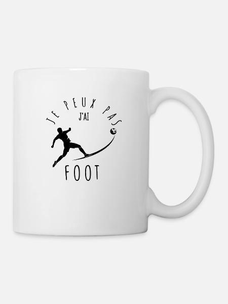 Je peux pas, j'ai foot. - Mug blanc - blanc