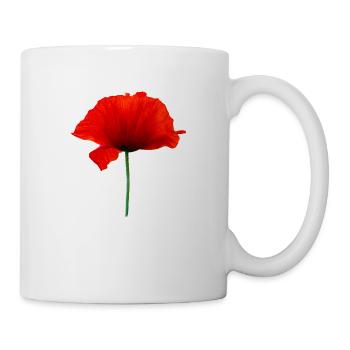 Mohnblume - Tasse - Weiß - Rechts