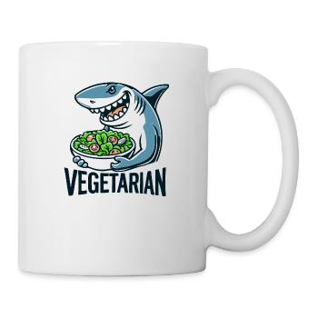Vegetarian shark - Mug - white - Right