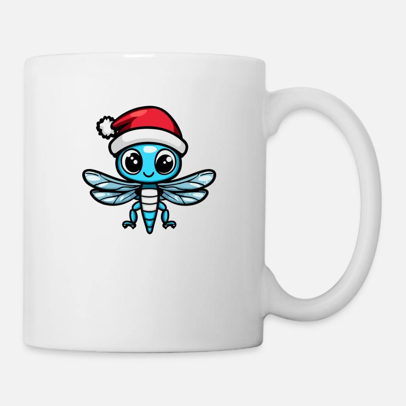 Dragonfly Christmas - Mug - white
